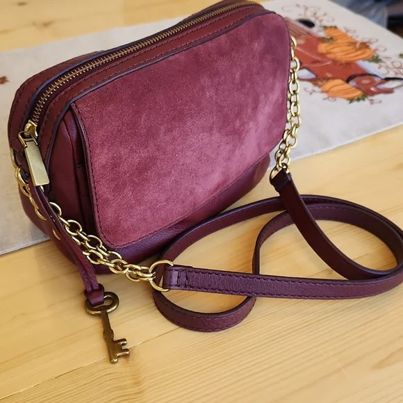 Fossil Aria Cabernet Small Crossbody Shoulder Bag - Picture 4 of 17